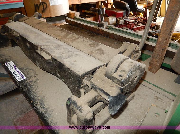 image for item AU9780 Work bench with metal brake and tin knocker