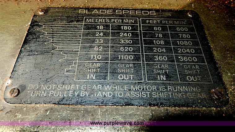 image for item AU9784 Kalamazou Startrite 30-T-10 industrial band saw