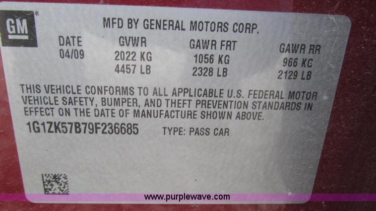 image for item G2251 2009 Chevrolet Malibu LTZ