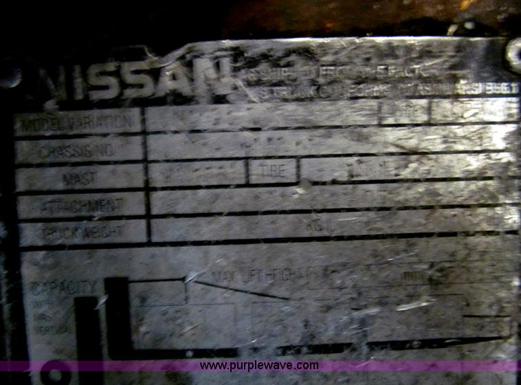 image for item G9603 Nissan 50 forklift