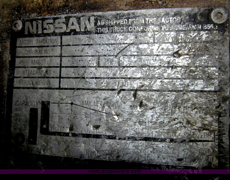 image for item G9605 Nissan 50 forklift