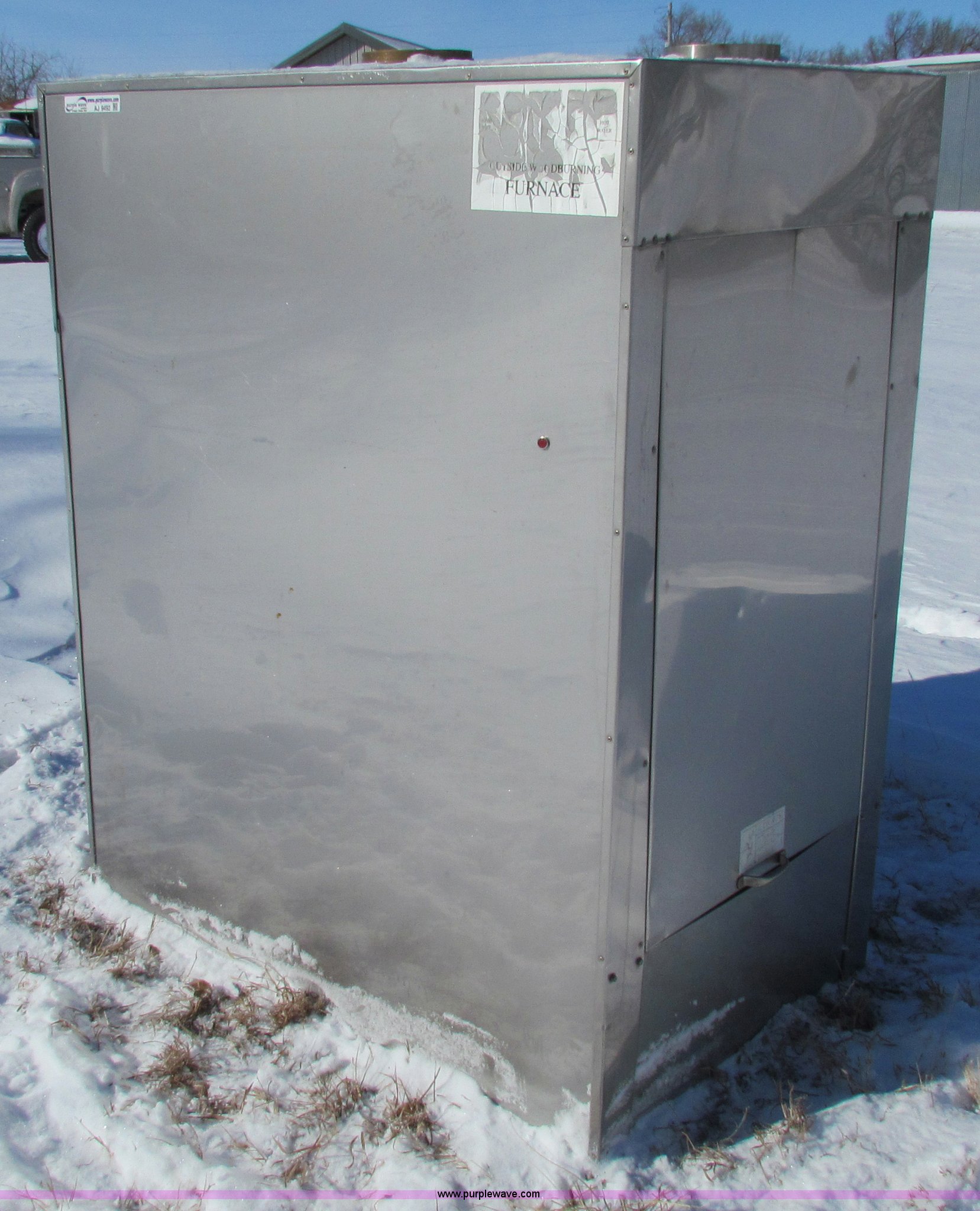 Hardy H2 outdoor wood burning furnace Item AJ9492 selling at SOLD
