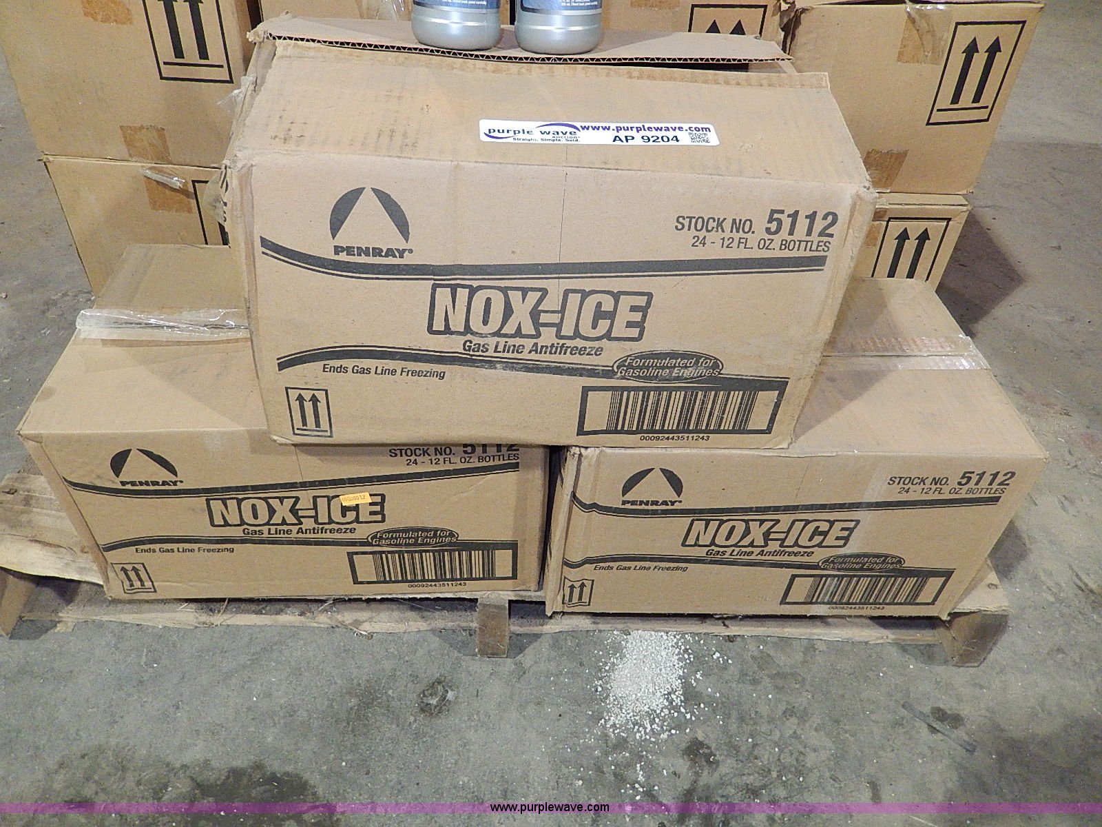 (72) bottles of NoIce gas line antifreeze in Salina, KS Item AP9204
