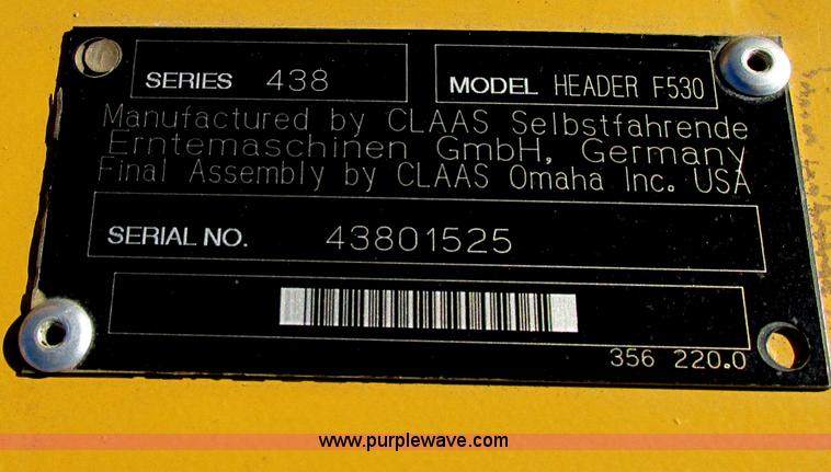 image for item F4831 2009 Lexion F530 30' flex head