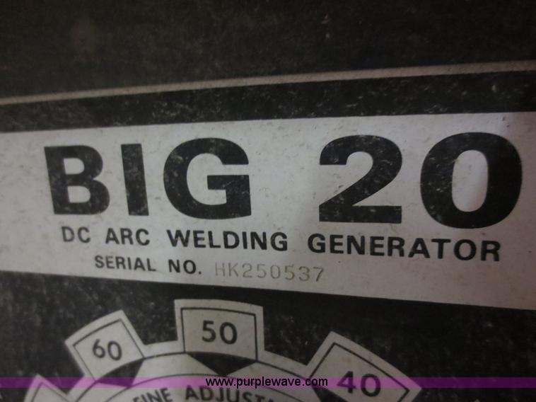 image for item F8169 Miller Big 20 DC arc welder/generator