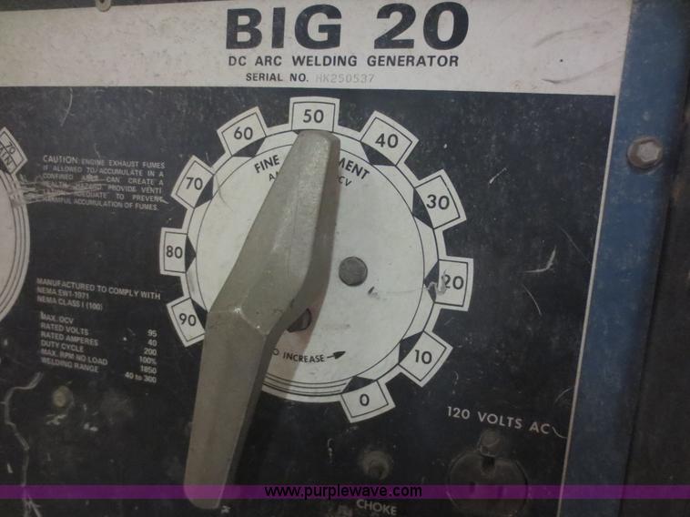 image for item F8169 Miller Big 20 DC arc welder/generator