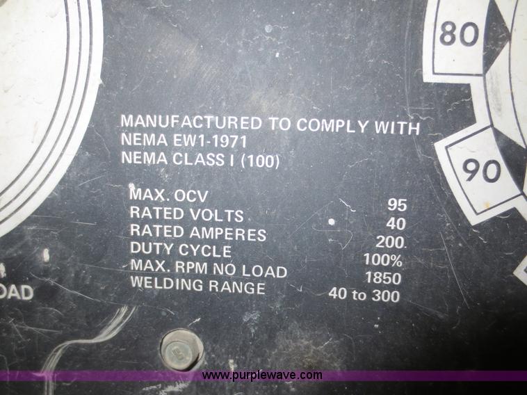 image for item F8169 Miller Big 20 DC arc welder/generator