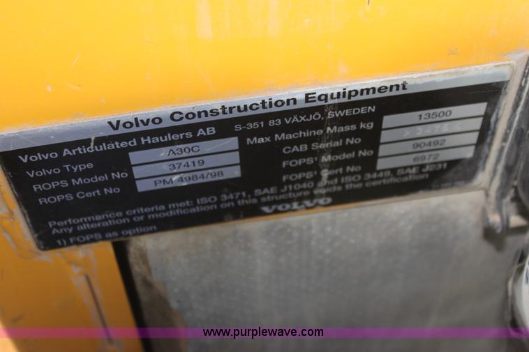 image for item AE9043 1999 Volvo A30C articulated haul truck