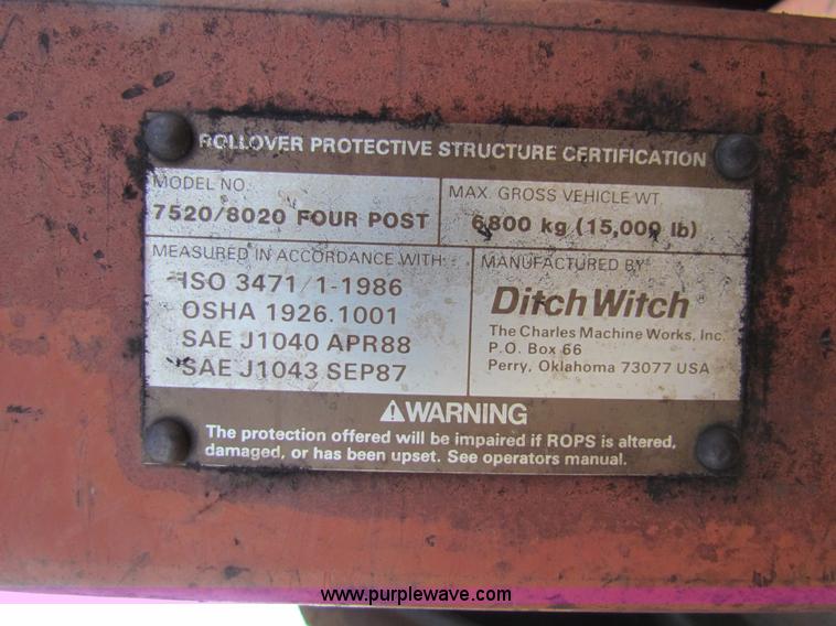 image for item AE9049 Ditch Witch 8020 trencher