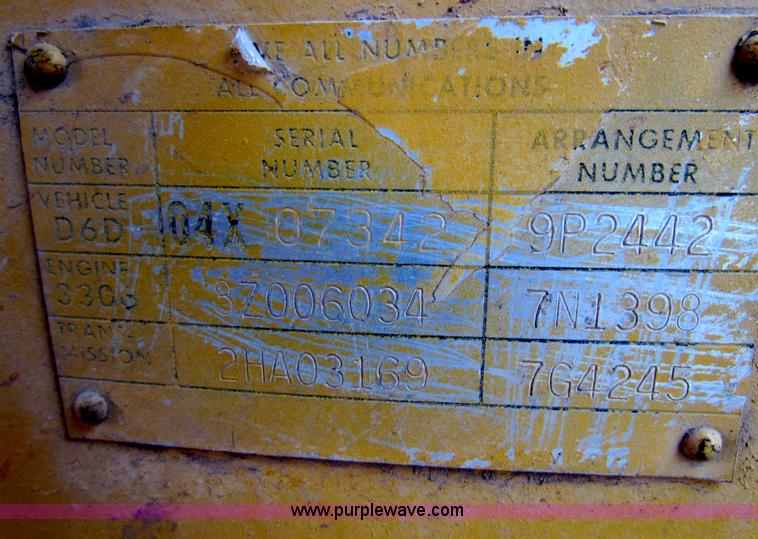 image for item AE9061 1981 Caterpillar D6D dozer