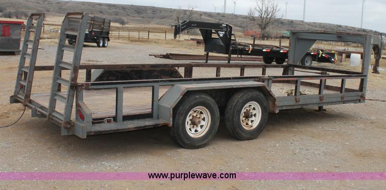 image for item C3679 Shop built 20' gooseneck trailer
