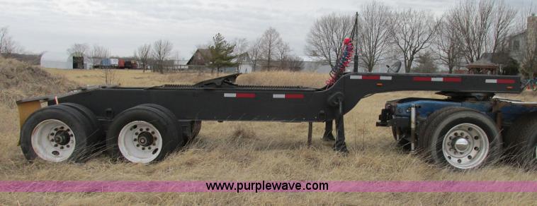 image for item F4855 1980 shop built heavy haul jeep trailer
