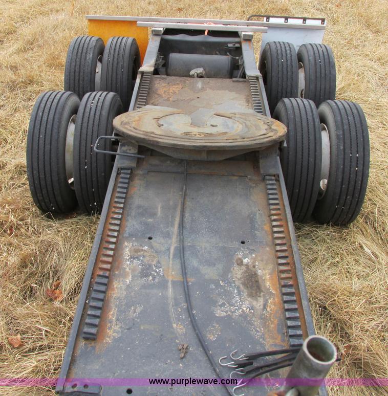 image for item F4855 1980 shop built heavy haul jeep trailer