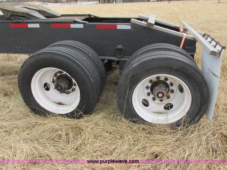 image for item F4855 1980 shop built heavy haul jeep trailer