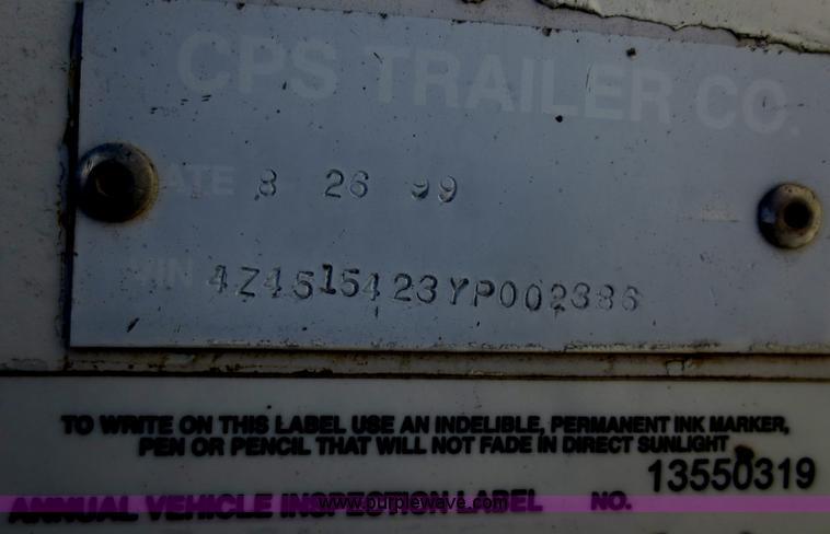 image for item F6648 2000 CPS 32' end dump trailer