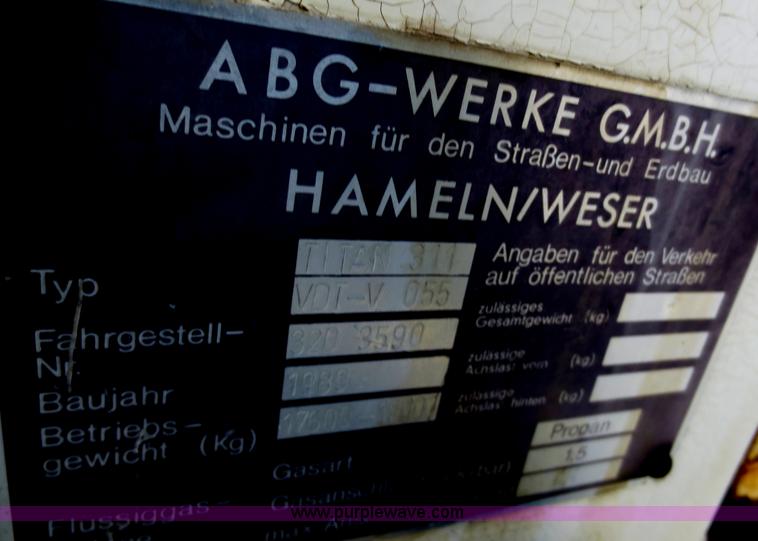 image for item F8150 ABG-Werke Titan 311 paver