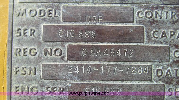image for item G2220 1972 Caterpillar D7F dozer