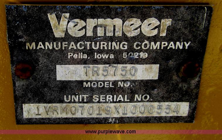 image for item G2240 1999 Vermeer V5750 trencher