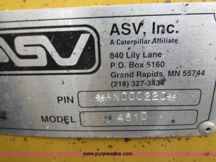 image for item G8892 ASV 4810 posi-track skid steer