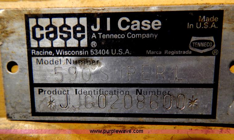 image for item I1233 1995 Case 590 Super L backhoe