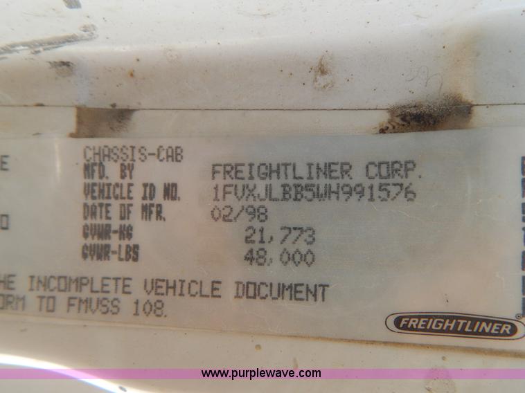 image for item I1237 1998 Freightliner FL80 crane truck