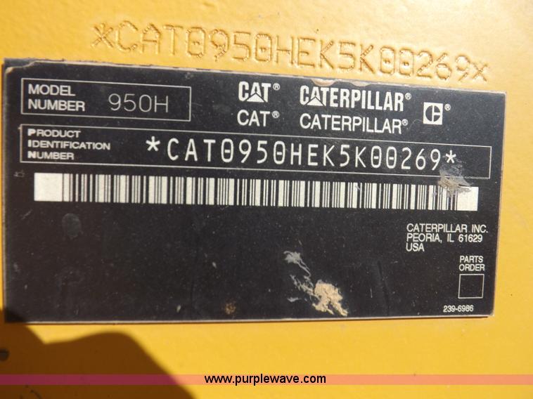 image for item I9191 2006 Caterpillar 950H wheel loader