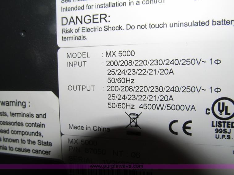 image for item AR9023 (2) Eaton MX5000 rack/tower UPS