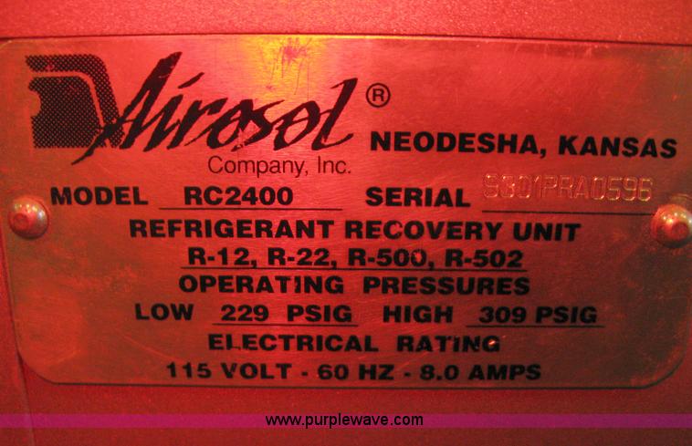 image for item AX9976 Airosol RC2400 refrigerant recovery unit