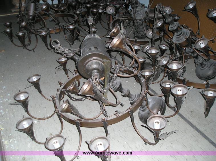 image for item C1803 (4) bronze chandeliers
