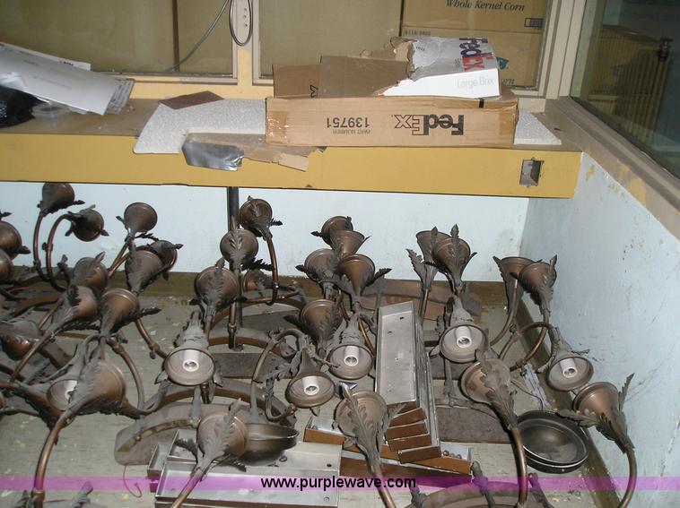 image for item C1804 (8) bronze chandeliers