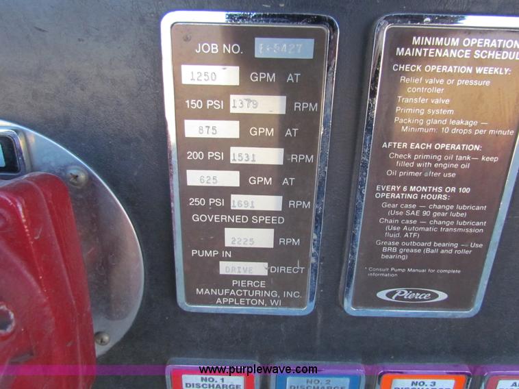 image for item G4498 1990 Pierce Smeal aerial fire truck