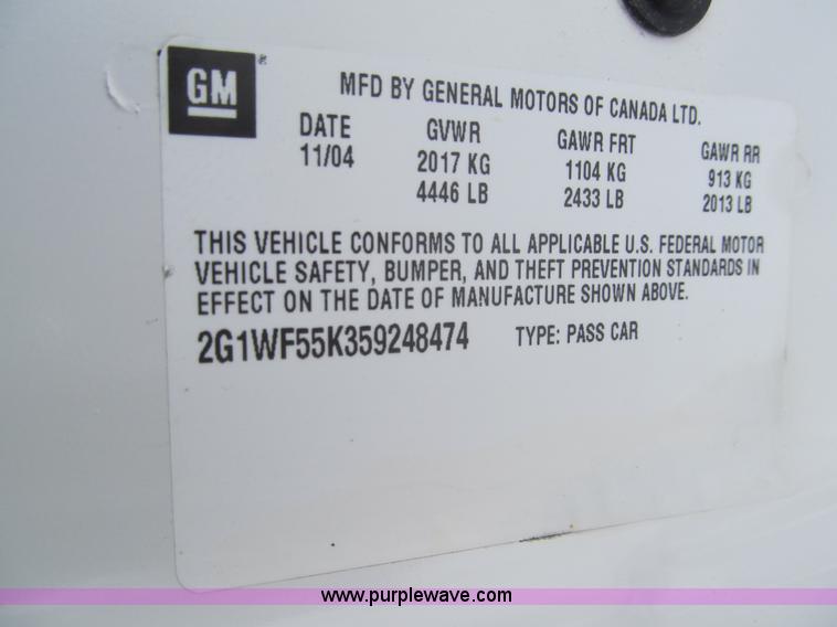 image for item G9533 2005 Chevrolet Impala