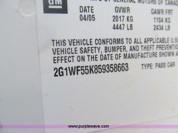 image for item G9587 2005 Chevrolet Impala