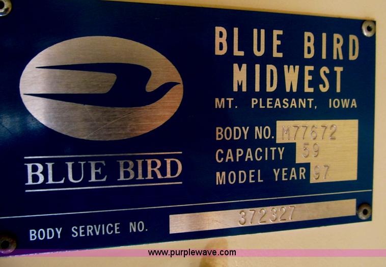 image for item G9590 1997 Ford B800 Blue Bird school bus