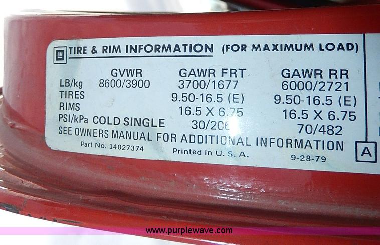 image for item I9437 1980 Chevrolet C20 Custom Deluxe fire truck