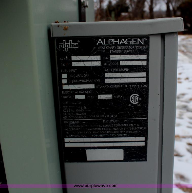 image for item AU9757 Alphagen natural gas generator