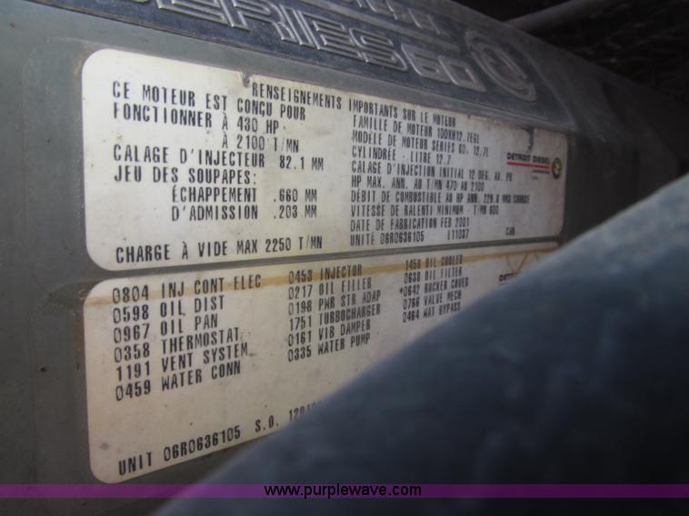 image for item F7259 2001 Freightliner Century Class ST120 semi truck