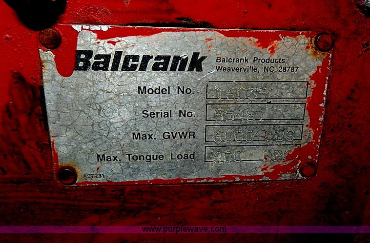 image for item H1260 1996 Balcrank dual axle trailer