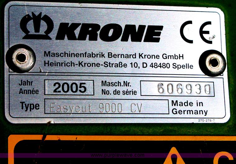 image for item C3738 Krone front and rear mount disc mowers