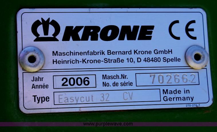 image for item C3738 Krone front and rear mount disc mowers