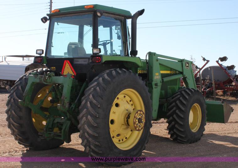 image for item C3749 1992 John Deere 4560 MFWD tractor