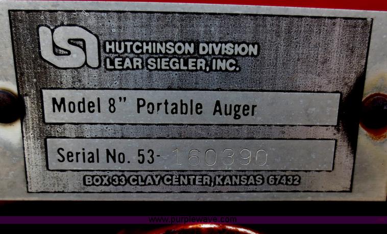 image for item F6775 Hutchinson 8" portable auger