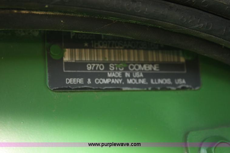 image for item G4065 2010 John Deere 9770 STS 2WD combine