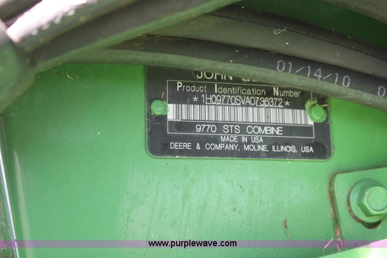 image for item G4066 2010 John Deere 9770 STS RWA combine