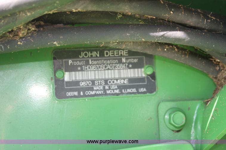 image for item G4068 2010 John Deere 9870 STS RWA combine