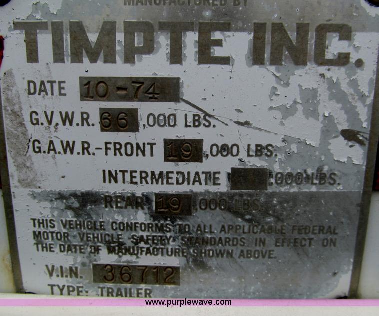 image for item G9573 1975 Timpte grain trailer
