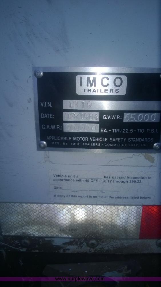 image for item G9576 1984 Imco live bottom trailer