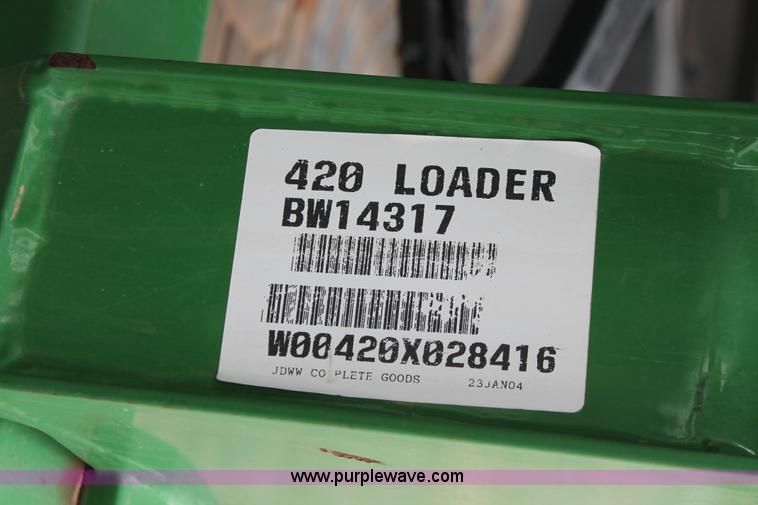 image for item H8260 2004 John Deere 4210 MFWD tractor