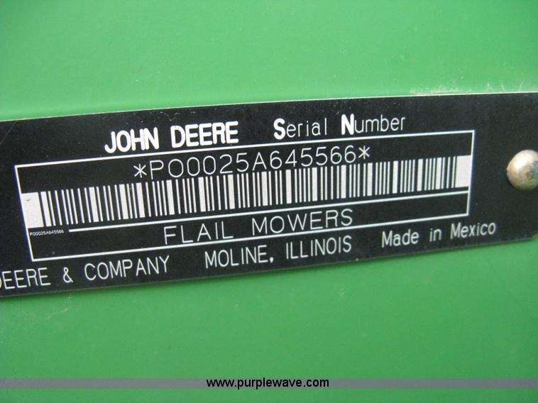 image for item I5687 John Deere 25A flail mower