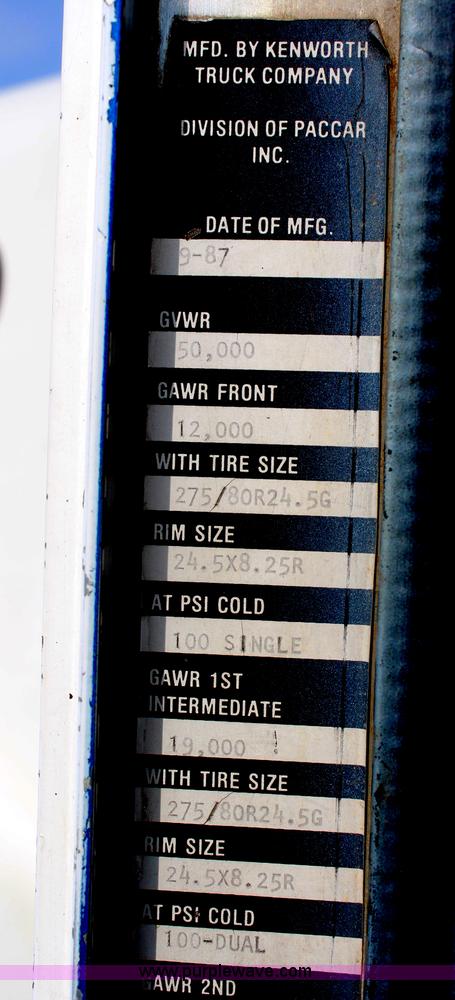 image for item H1310 1988 Kenworth T800 dump truck